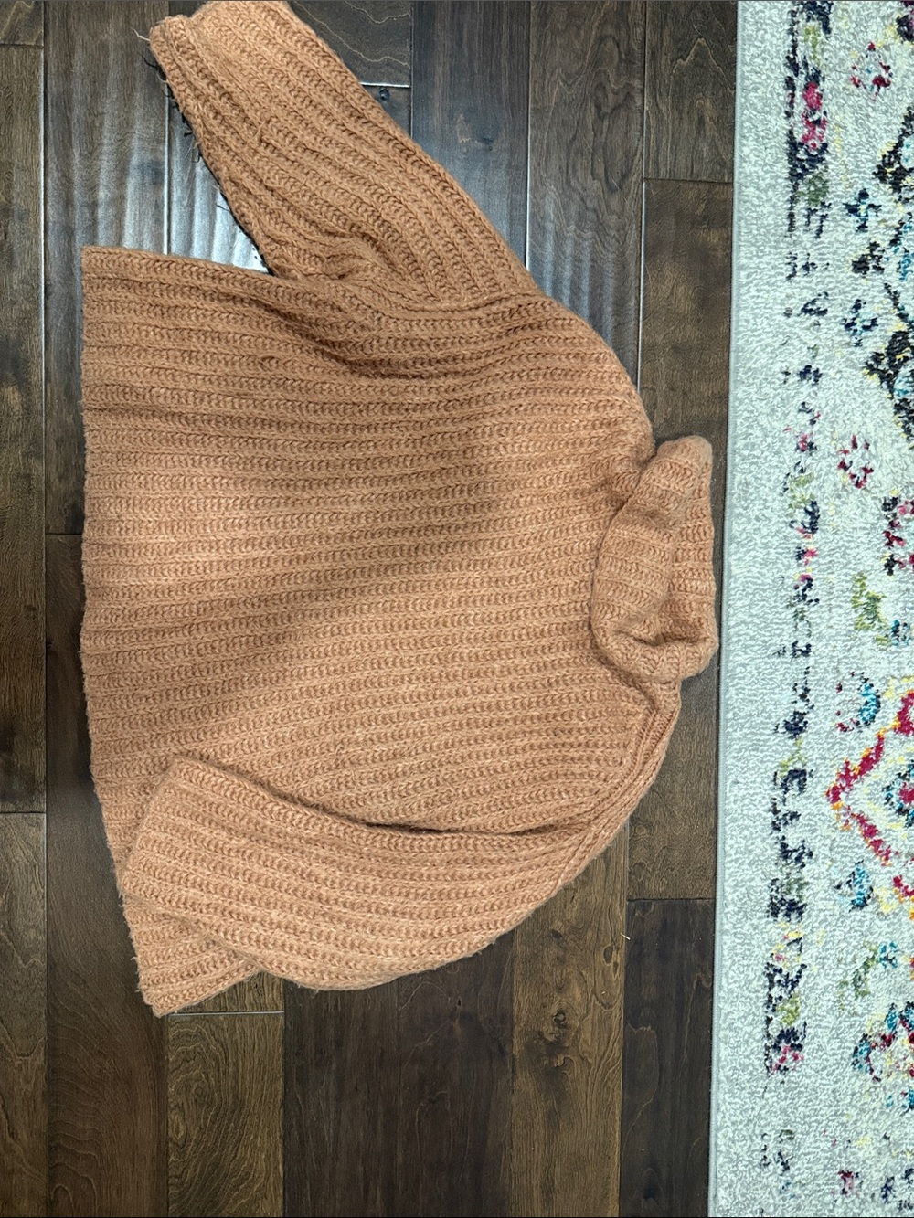 Free People Ribbed Cowl Neck Sweater - Rust